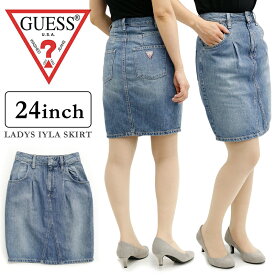 ゲス レディース ボトムス カジュアル GUESS W63D77D2FR1 スリムコクーン デニムミニスカート IYLA ユーズド加工 |