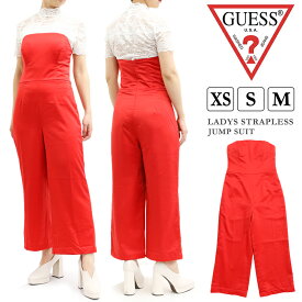 ゲス レディース オールインワン カジュアル GUESS W64B52W82C0 ジャンプスーツ STRAPLESS |