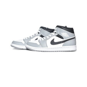 NIKE AIR JORDAN 1 MID gLIGHT SMOKE GREY/WHITEh iCL GA W[_ 1 ~bh Xj[J[ (  zCg O[ 554724-078 )