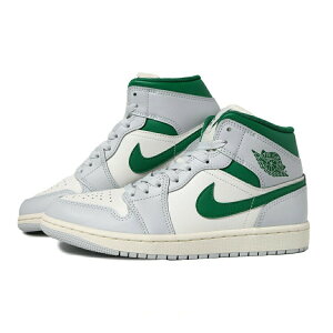 【お買い物マラソン限定クーポン配布中!!】NIKE ナイキ エア ジョーダン ミッド スニーカー AIR JORDAN 1 MID Pure Platinum/Pine Green ( グレー 緑 グリーン メンズ DQ8426-142 )
