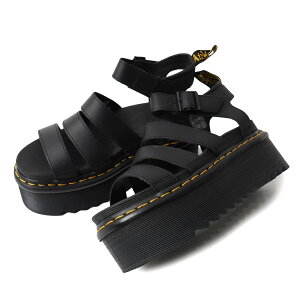 Dr.Martens hN^[}[` uA NAbh U[ T_ BLAIRE QUAD STRAP SANDALS HYDRO LEATHER BLACK  ubN 27296001