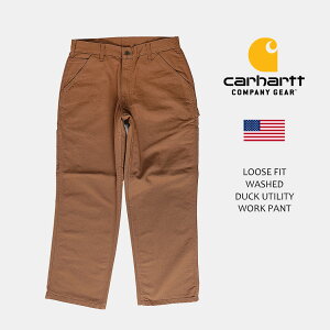 CARHARTT �J�[�n�[�g B01 �_�b�N �p���c LOOSE FIT FIRM DUCK DOUBLE FRONT UTILITY WORK PANT BLACK BROWN ( �� �u���b�N �� �u���E�� �y�C���^�[ 106679 )