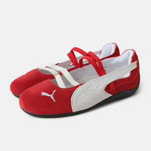 【15時までのご注文で即日発送!!】PUMA プーマ ウィメンズ スピードキャット バレエ シューズ スニーカー SPEEDCAT BALLET PINK/BLACK/RED ( 赤 レッド フラット レディース 401287-07 )