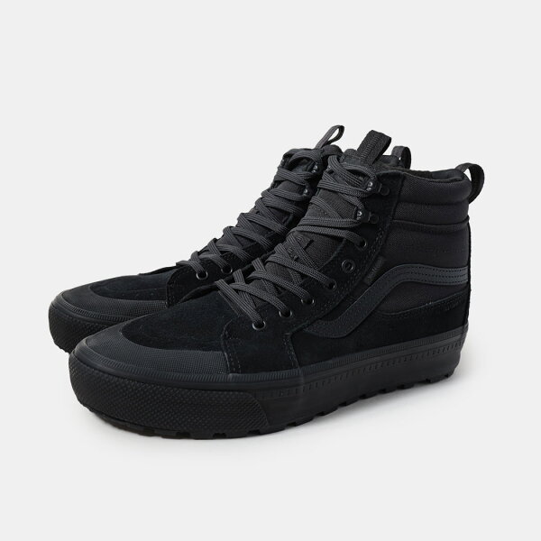 VANS ヴァンズ Mte スケートハイ スニーカー Sk8-Hi Waterproof Insulated BLACK ( スケハイ ブラック 黒 バンズ メンズ 撥水 断熱 VN000DAQBKA )