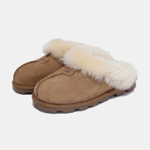 UGG W COQUETTE CHESTNUT アグ ウィメンズ サボ コケット サンダル スリッパ シューズ レディース ( ファー ベージュ 茶色 BEIGE 5125 )