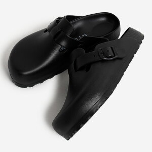 BIRKENSTOCK BOSTON REGULAR FIT BLACK rPVgbN {Xg T_ ~[ ( ubN  Y XG[h U[ M[ 1002314 )