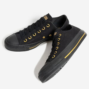 CONVERSE �R���o�[�X �X���b�|�� �X�j�[�J�[ �I�[���X�^�[ �S�[���h�X�g���C�v �X���b�v ALL STAR GOLDSTRIPE SLIP OX BLACK ( ���[�J�b�g �����Y ���f�B�[�X 31316641 )