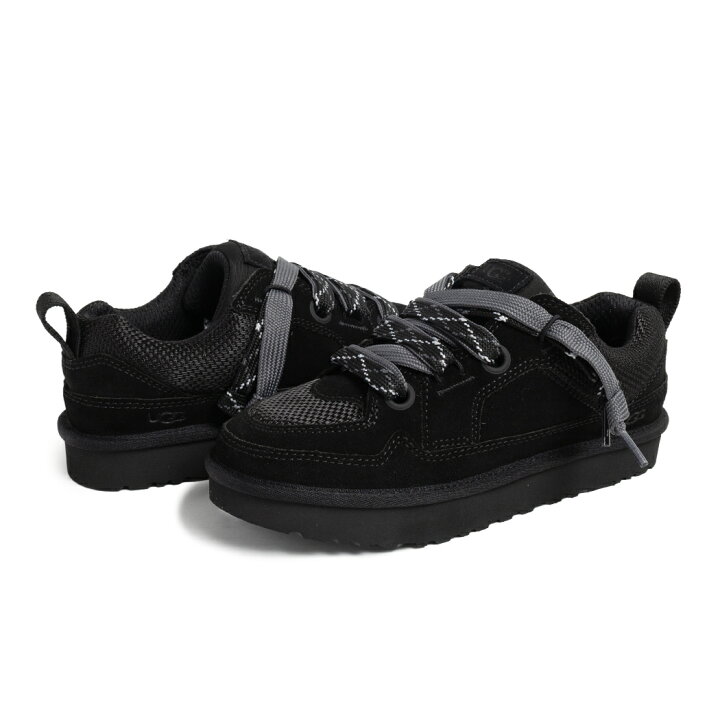 UGG アグ ボリューム 厚底 ロー ローメル スニーカー LO LOWMEL BLACK ブラック 黒 スエード ローテク レディース レザースニーカー 1168890-BLK codexxx