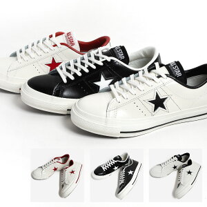 CONVERSE ONE STAR J �R���o�[�X �����X�^�[ ���U�[ �X�j�[�J�[ MADE IN JAPAN BLACK/WHITE WHITE/BLACK WHITE/RED ( �� �u���b�N �� �z���C�g ���b�h �����Y LEATHER )