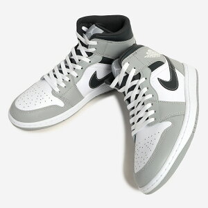 NIKE AIR JORDAN 1 MID �gLIGHT SMOKE GREY/WHITE�h �i�C�L �G�A �W���[�_�� 1 �~�b�h �X�j�[�J�[ ( �� �z���C�g �O���[ 554724-078 )