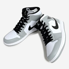 NIKE AIR JORDAN 1 MID "LIGHT SMOKE GREY" ナイキ エア ジョーダン 1 ミッド ハイカットスニーカー ( スモーク グレー 554724-092 )