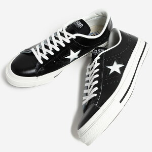 CONVERSE �R���o�[�X �����X�^�[ ���U�[ �X�j�[�J�[ ONE STAR J MADE IN JAPAN BLACK/WHITE ( �� �u���b�N �����Y LEATHER 32346511 )