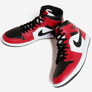 NIKE AIR JORDAN 1 MID CHICAGO BLACK TOE �i�C�L �G�A�W���[�_�� 1 �~�b�h �X�j�[�J�[ ( �V�J�S ���b�h �� �����Y ���f�B�[�X 554724-069 )