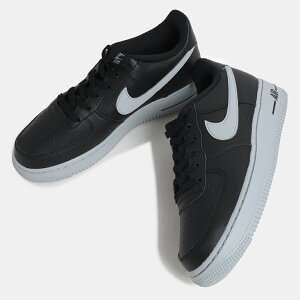 NIKE �i�C�L �G�A�t�H�[�X �X�j�[�J�[ AIR FOCE 1 GS BLACK/WOLF GREY ( �� �u���b�N �O���[ ���f�B�[�X �E�B�����Y HQ3807-001 )