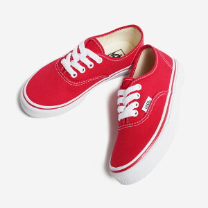 VANS AUTHENTIC KIDS RED TRUE WHITE ���@���Y �I�[�Z���e�B�b�N �L�b�Y �X�j�[�J�[ ( ���b�h �� ���w�� �q�� KIDS �W���j�A ���w�� �o���Y KIDS �����Y ���f�B�[�X VN000WWX6RT )