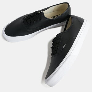 VANS ���@���Y �I�[�Z���e�B�b�N �X�j�[�J�[ AUTHENTIC BLACK LEATHER ( ���U�[ �u���b�N �� �����Y ���f�B�[�X �o���Y VN000EGABPB )