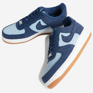 NIKE �i�C�L �G�A�t�H�[�X 1 �X�j�[�J�[ AIR FORCE 1 07 LV8 DENIM NAVY WORN BLUE ( �f�j�� �K���\�[�� AF1 �����Y ���f�B�[�X IR0951-400 )