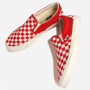 VANS CLASSIC SLIP-ON TOMATO ���@���Y �N���V�b�N �X���b�|�� �X�j�[�J�[ ( �`�F�b�J�[�Y �L�����o�X �o���Y ���[�e�N �����Y ���f�B�[�X ���b�h �� VN000D6YH2D )