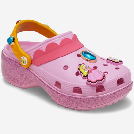【お買い物マラソン限定クーポン配布中！】crocs x Super Mario Bros Classic Platform Clog PRINCESS PEACH クロックス スーパー マリオ ブラザーズ コラボ ピーチ クロッグ サンダル ( 任天堂 ニンテンドー グッズ メンズ レディース 212137-90H )