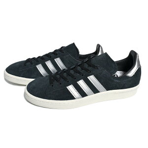 【15時までのご注文で即日発送!!】adidas CAMPUS 80s "BLACK WHITE" アディダス キャンパス スニーカー ( 黒 ブラック 白 ホワイト シルバー 銀 メタリック メンズ レディース samba サンバ ウィメンズ