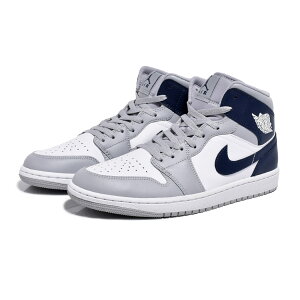 【お買い物マラソン限定クーポン配布中!!】NIKE AIR JORDAN 1 MID "White/Wolf Grey/Midnight Navy" ナイキ エア ジョーダン ミッド スニーカー ( AJ1 白 ホワイト 紺 ネイビー グレー メンズ DQ8426-104 )