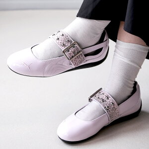 PUMA SPEEDCAT BALLET DRESS-UP II WN POWDER PINK-PUMA BLACK �v�[�} �X�s�[�h�L���b�g �o���G �h���X �A�b�v �X�j�[�J�[ ( ���� �p�C�\�� �o�b�N�� �x���g �E�B�����Y ���f�B�[�X 408266-01 )