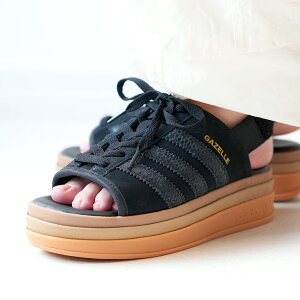 adidas �A�f�B�_�X �K�[�� �{�[���h ���� �T���_�� GAZELLE BOLD SANDALS CORE BLACK SUEDE ( ���킢�� ����� ������� �� �u���b�N �X�g���b�v �X�G�[�h ���f�B�[�X �E�B�����Y HQ4688 )