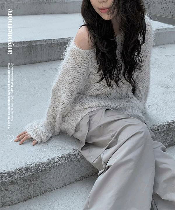 楽天市場】サランオフルーズフィットアンゴラニット ニット セーター  