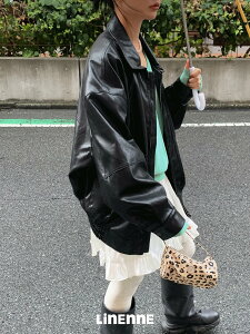 premium bomber leather jacket WPbg U[WPbg fB[Xb؍ LinennebR[fBubN