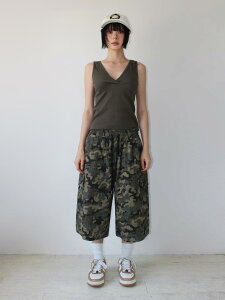 SUMMER CAMO BERMUDA PT ショートパンツ カーゴパンツ レディース|韓国 AAKE|コーディブック