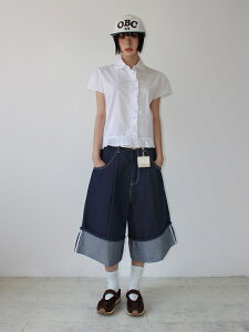 ROLL-UP BERMUDA PT (2color) ショートパンツ デニムパンツ レディース|韓国 AAKE|コーディブック