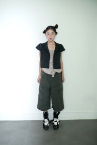 stone fade bermuda pants ショートパンツ カーゴパンツ レディース|韓国 tipssy|コーディブック