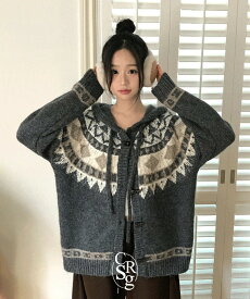 真冬まで着られるノルディックトッポッキニットフードカーディガン カーディガン / ベスト カーディガン レディース｜韓国 creamsugar｜コーディブック