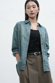 WOMANウォッシュドデニムシャツ シャツ レディース｜韓国 GENERAL IDEA｜コーディブック