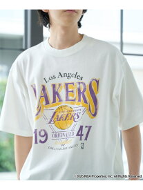 【SALE／40%OFF】NBA別注ヴィンテージライクプリントTシャツ coen コーエン トップス カットソー・Tシャツ パープル ホワイト ブラック ネイビー グリーン グレー【RBA_E】[Rakuten Fashion]