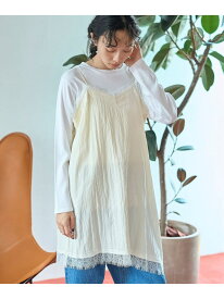 アシンメトリーライン レースキャミワンピース coen コーエン ワンピース・ドレス ワンピース ホワイト グレー【送料無料】[Rakuten Fashion]