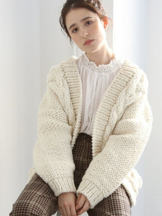 楽天市場】【SALE／50%OFF】ハンドニットケーブルカーディガン coen 