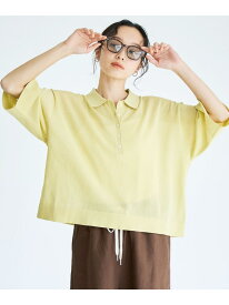 【SALE／50%OFF】シアーリネン襟付きポロニット【Youtube紹介アイテム】 coen コーエン トップス ポロシャツ グレー ブラック【RBA_E】[Rakuten Fashion]