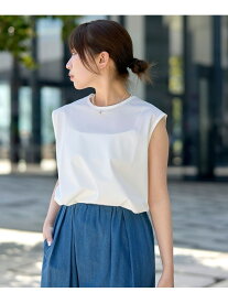 【SALE／40%OFF】【RONEL】(接触冷感・UVカット)ラッシュノースリーブトップス RONEL コーエン トップス カットソー・Tシャツ グリーン ホワイト【RBA_E】[Rakuten Fashion]