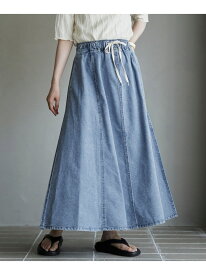 【SALE／50%OFF】コットンレーヨンデニムパネルフレアスカート coen コーエン スカート その他のスカート ネイビー グレー【RBA_E】[Rakuten Fashion]