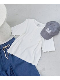 【SALE／50%OFF】メローヘンリーネック リブ半袖ゆるTシャツ coen コーエン トップス カットソー・Tシャツ ブルー ベージュ ブラック ホワイト【RBA_E】[Rakuten Fashion]