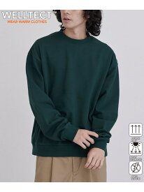 【SALE／41%OFF】【WELLTECT】 クルーネックスウェット coen コーエン トップス スウェット・トレーナー グリーン ブラウン グレー ホワイト ブラック【RBA_E】[Rakuten Fashion]