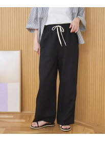 【SALE／50%OFF】【接触冷感】リネンレーヨン ベイカーワイドパンツ(WEB限定サイズあり/インフルエンサー紹介アイテム) coen コーエン パンツ その他のパンツ ブラウン グリーン ブラック【RBA_E】[Rakuten Fashion]
