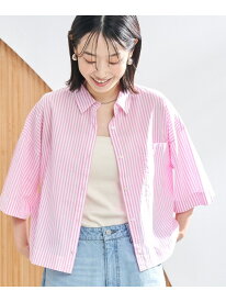 【SALE／30%OFF】シャーベットコットン半袖シャツ coen コーエン トップス シャツ・ブラウス ブルー ホワイト【RBA_E】[Rakuten Fashion]