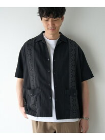【SALE／35%OFF】綿麻キューバシャツ【インフルエンサー紹介アイテム】 coen コーエン トップス シャツ・ブラウス ブラック ホワイト【RBA_E】[Rakuten Fashion]
