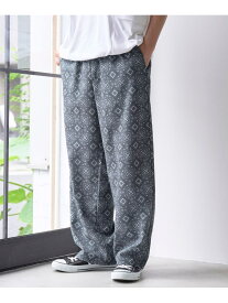 総柄リラックスイージーパンツ coen コーエン パンツ その他のパンツ グレー ベージュ ブラック【送料無料】[Rakuten Fashion]