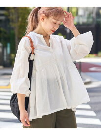 【SALE／60%OFF】MARKET(マーケット)シャーリング キリカエ チュニック coen コーエン トップス シャツ・ブラウス ホワイト ブラック【RBA_E】[Rakuten Fashion]