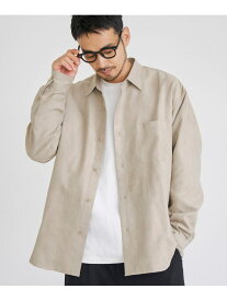 【SALE／25%OFF】スウェードライクシャツ coen コーエン トップス シャツ・ブラウス グレー ブルー【RBA_E】[Rakuten Fashion]