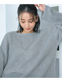 ペーパーライクヤーン 畔ボートネックニットプルオーバー coen コーエン トップス ニット グレー【送料無料】[Rakuten Fashion]