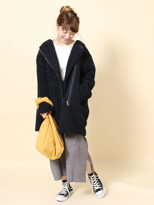 楽天市場】【SALE／50%OFF】ボアノーカラーロングコート(ボアコート 